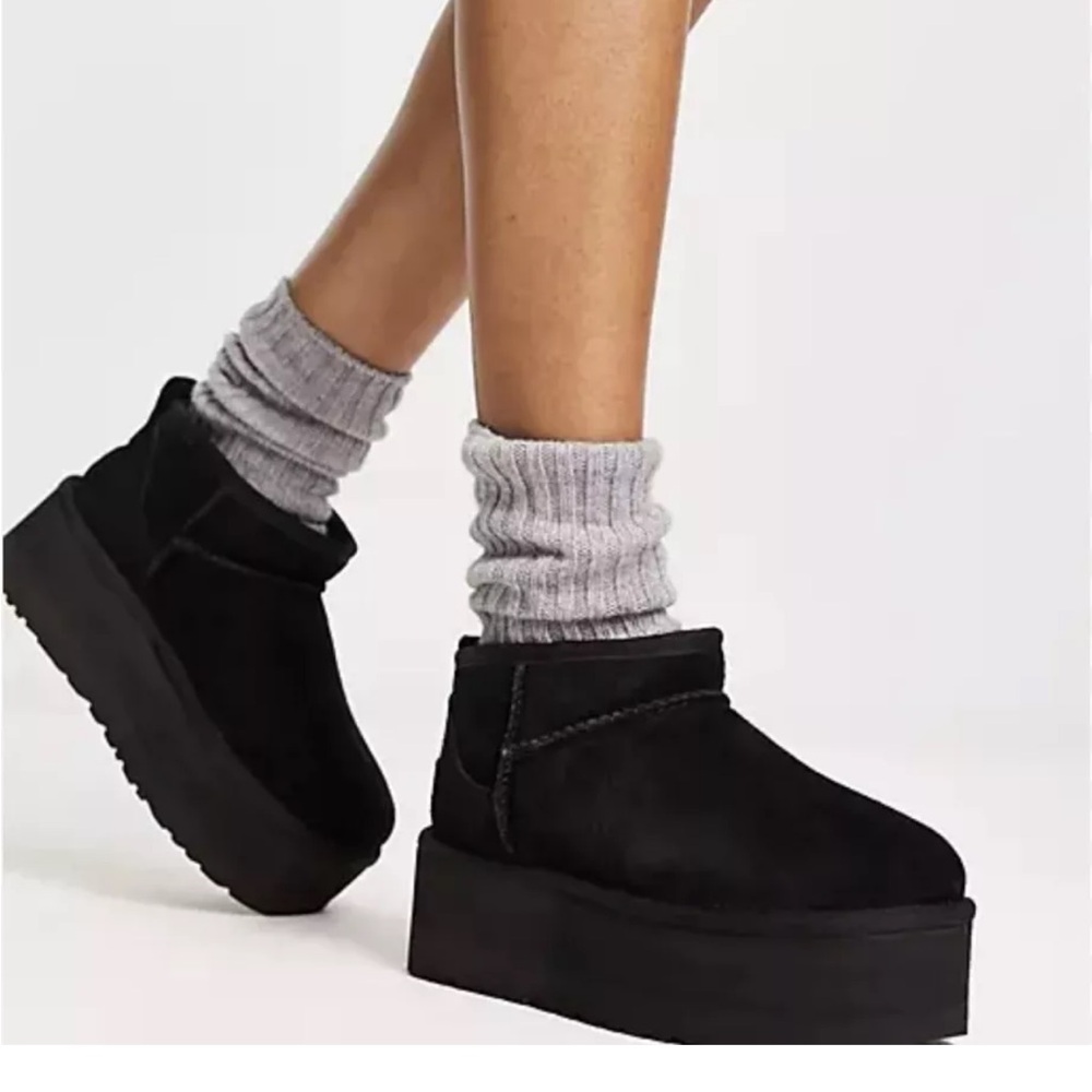 🔥SALE🔥 UGG CLASSIC ULTRA MINI PLATFORM BOOT Black Sz 36 or US 5